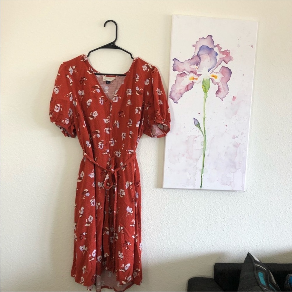 Universal Thread burnt orange floral dress